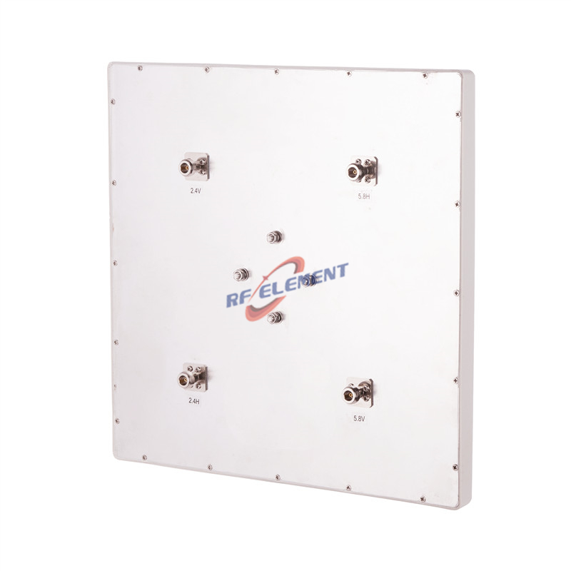 High Gain WIFI Dual Bands Dual Polarity 4x4 MIMO Panel Antenna,2.4/5.8GHz,19dBi