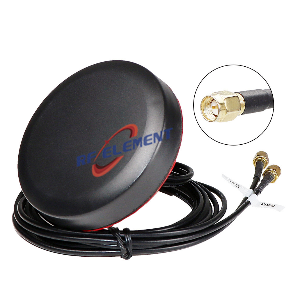 GPS 4G 5G Antenna Low Profile Puck Antenna, 700-3800MHz/1575.42±5 MHz, 3/28dBi