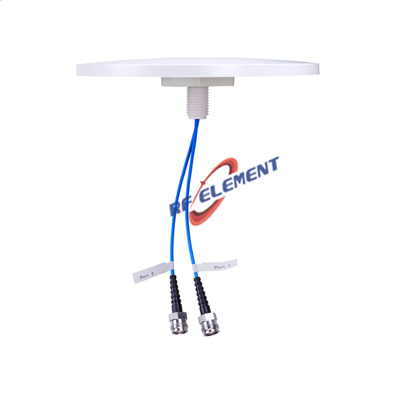 Low PIM Antenna 2x20W Indoor Low Profile MIMO Ceiling Antenna,698-3800MHz